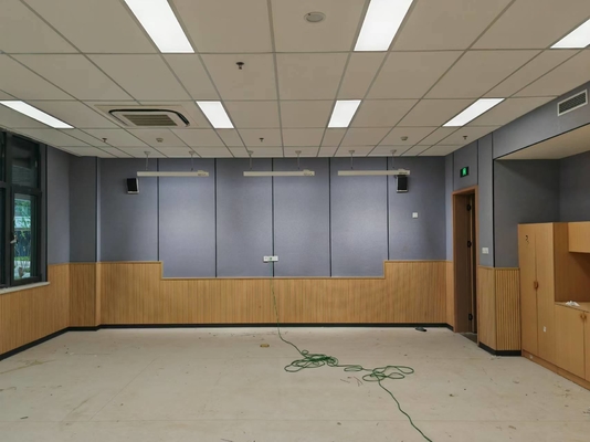 Recording Room Slat Wooden Grooved Acoustic Panels Sound Absorption Building Material