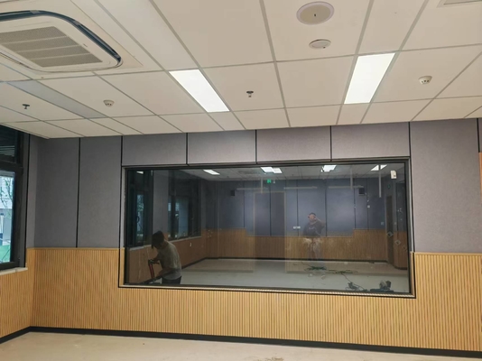 Recording Room Slat Wooden Grooved Acoustic Panels Sound Absorption Building Material