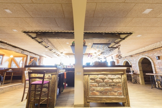 Resturant Ceiling Tile Natural Color Wood Wool Cement Acoustic Panel Soundproofing Board