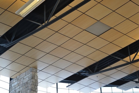 2/2/0.5mm 2'x2' Square Shape Microperforated Wooden Sound Absorbing Wall Acoustic Panels