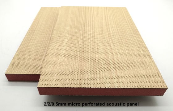 2/2/0.5mm 2'x2' Square Shape Microperforated Wooden Sound Absorbing Wall Acoustic Panels
