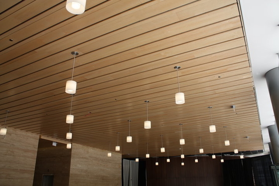 2/2/0.5mm Micro Planks Perforated Wooden Sound Absorbing Wall Ceiling Acoustic Panels