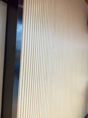 Multipupose Hall Timber Wall Linear Grooved Acoustic Panels Sound Absorption Isolation Board