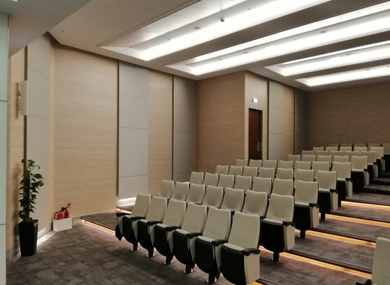 Multipupose Hall Timber Wall Linear Grooved Acoustic Panels Sound Absorption Isolation Board