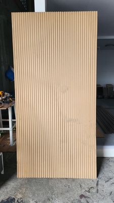 Multipupose Hall Timber Wall Linear Grooved Acoustic Panels Sound Absorption Isolation Board