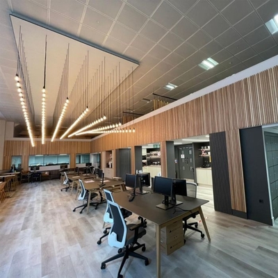 6/2mm Office Veneer Linear Grooved Acoustic Wall Panels Sound Absorption Isolation Board
