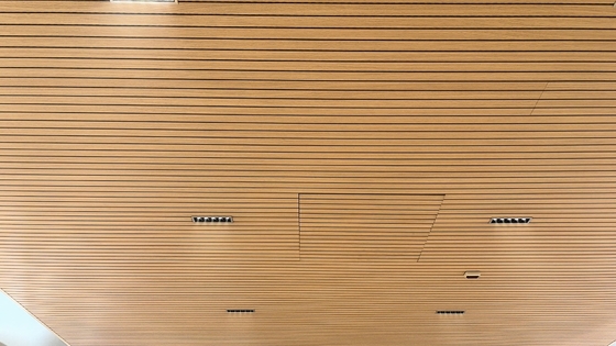 6/2mm Linear With LED Grooved Acoustic Wall Panels Sound Absorption Isolation Board