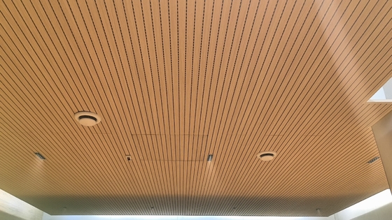 6/2mm Linear With LED Grooved Acoustic Wall Panels Sound Absorption Isolation Board