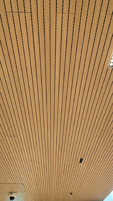 6/2mm Linear With LED Grooved Acoustic Wall Panels Sound Absorption Isolation Board