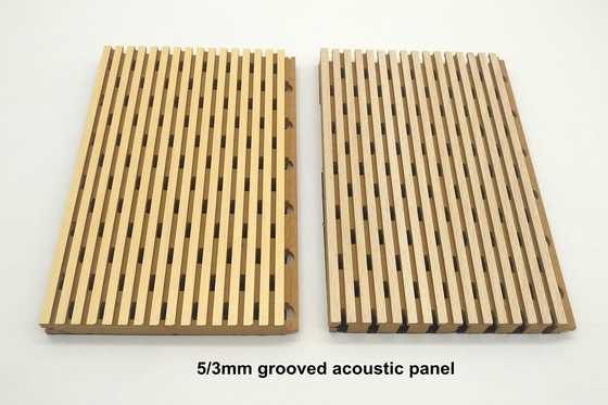 5/3mm Auditorium Linear Grooved Acoustic Wall Panels Sound Absorption Isolation Board