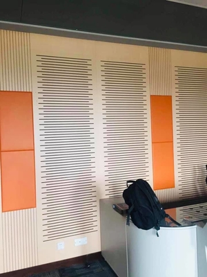 Office Customized Slot Grooved Acoustic Wall Panels Sound Absorption Isolation Board