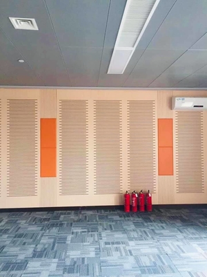 Office Customized Slot Grooved Acoustic Wall Panels Sound Absorption Isolation Board