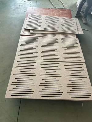 Office Customized Slot Grooved Acoustic Wall Panels Sound Absorption Isolation Board