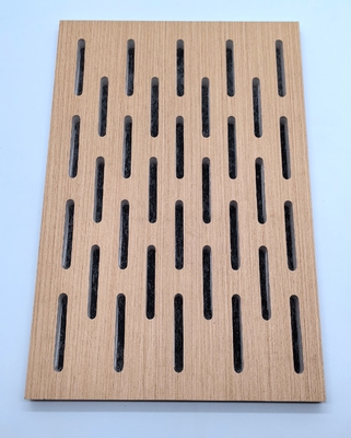 Office Customized Slot Grooved Acoustic Wall Panels Sound Absorption Isolation Board
