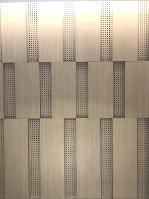 2/2/0.5mm Diffuser Auditorium Microperforated Wooden Sound Absorbing Wall Acoustic Panels