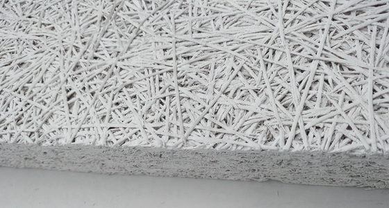 RAL White Ceiling Baffles Wood Wool Cement Acoustic Panels Sound Absorption Board