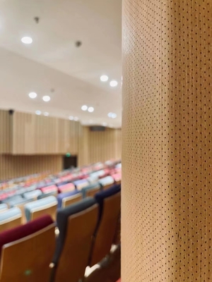 2/2/0.5mm Curved Microperforated Wooden Sound Absorbing Wall Acoustic Panels