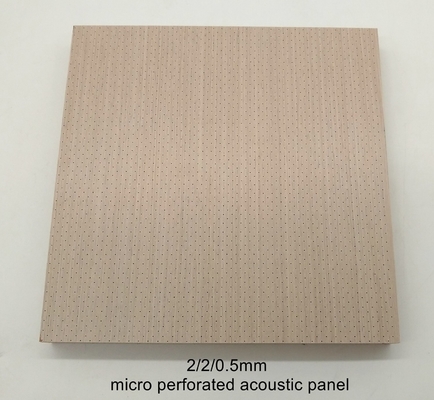 4'x8' Office Showroom 0.5mm Micro Perforated Acousitc Wood Panels Sound Insulation Board