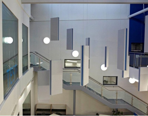 Suspended Acoustic Panels Ceiling Tile Fabric Wrapped Sound Absorbing Wall Fiberglass Board