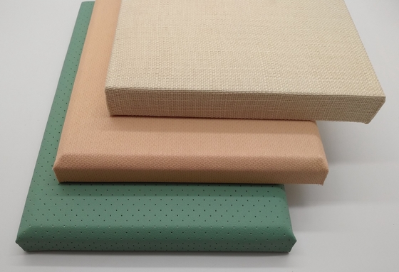 Sport Hall Fabric Wrapped Acoustic Panels Insulation Sound Absorbing Wall Fiberglass Board