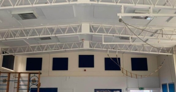 Performance Center Ceiling Fabric Wrapped Acoustic Panels Insulation Sound Absorbing Fiberglass Board