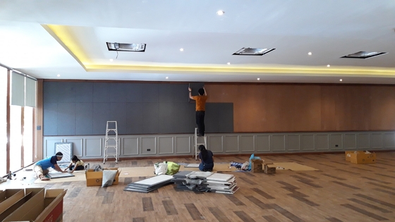 Fabric Wrapped Acoustic Panels Sound Absorbing Wall Fiberglass Board