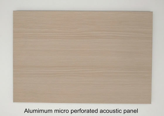 Seamess Woodgrain Aluminium Panels Microperforated Metal Wall Soundproofing Board