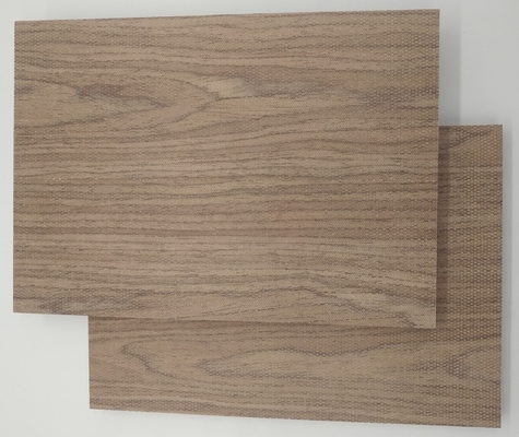 Cafe Canteen Walnut Veneer Ceiling Tile 2/2/0.5mm Microperforated Acoustic Panels