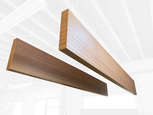 Metal Ceiling Tiles Baffles Woodgrain Microperforated Acoustic Panels Soundproof Board
