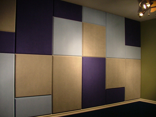 Stretch Fabric Wrapped Acoustical Wall Panels Easy Installation Sound Absorbing Board