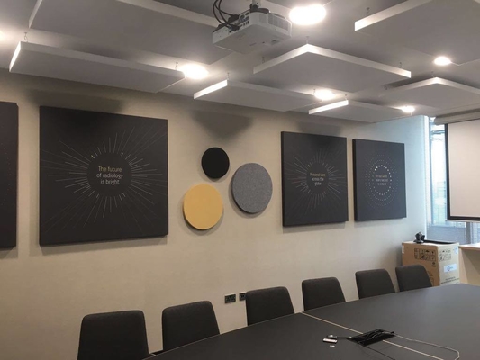 Stretch Fabric Wrapped Acoustical Wall Panels Easy Installation Sound Absorbing Board