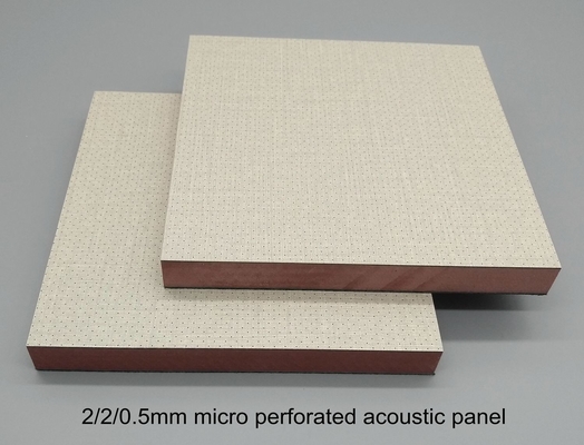 Fireproof High Sound Absorption 2/2/0.5mm Microperforated Acoustic Wall Panels