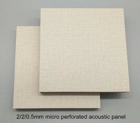 Fireproof High Sound Absorption 2/2/0.5mm Microperforated Acoustic Wall Panels