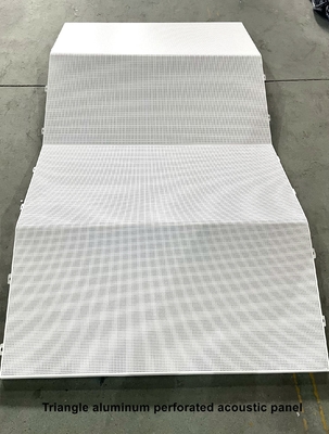 Incombustible Triangle Ceiing Tile Metal Microperforated Acoustic Panel Soundproof Board