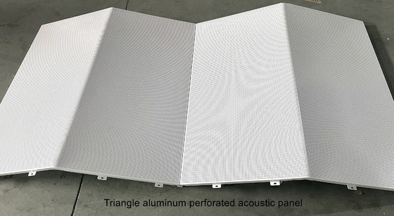 Incombustible Triangle Ceiing Tile Metal Microperforated Acoustic Panel Soundproof Board