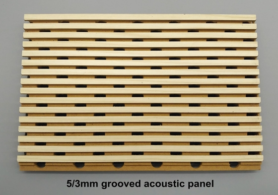 Seamless Ceiling Tile High Absorption Wooden Grooved Acoustic Panels Soundproofing Board