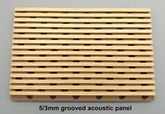 Seamless Ceiling Tile High Absorption Wooden Grooved Acoustic Panels Soundproofing Board