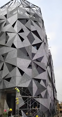 Commercial Building Hexagon Exterior Metal Perforated Acoustic Panel Soundproof Board