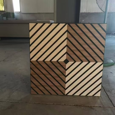 DIY Easy Installation Wooden Akupanel Grooved Acoustic Panels Soundproofing Board