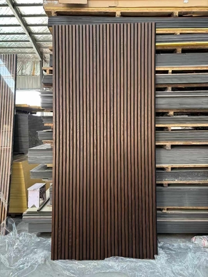 Black Color Timber Decorative Wall Panels Akupanel Felt Acoustic Soundproofing Board