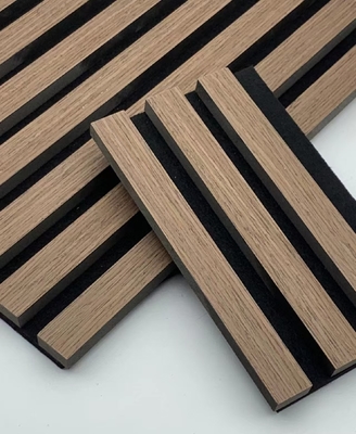 Black Color Timber Decorative Wall Panels Akupanel Felt Acoustic Soundproofing Board