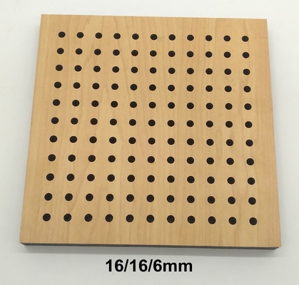 Office Sound Absorption Wall Panel 16/16/6mm Perforated Acoustic Board