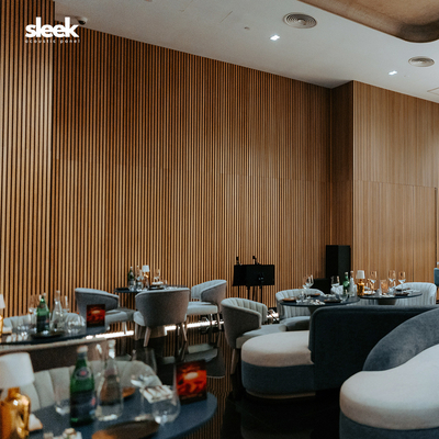 BAR Resturant Timber Decorative Wall Panels Akupanel Felt Acoustic Board Easy Installation