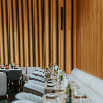 Grooved Pattern Timber Decorative Wall Panels Akupanel Felt Acoustic Board Easy Installation