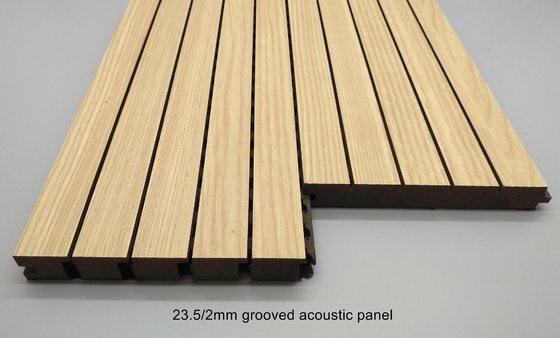 NRC0.8 28/4mm High Absorption Wooden Grooved Acoustic Panels Soundproofing Board