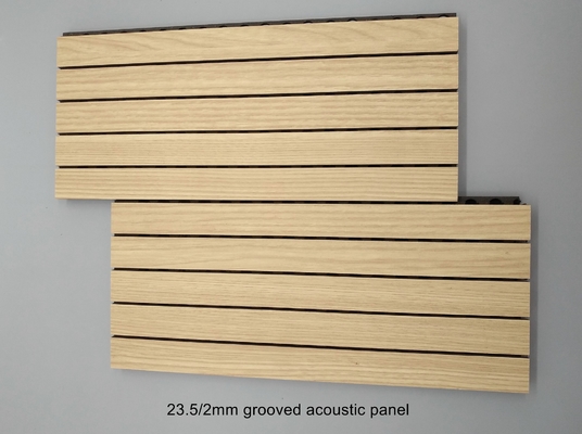 NRC0.8 28/4mm High Absorption Wooden Grooved Acoustic Panels Soundproofing Board