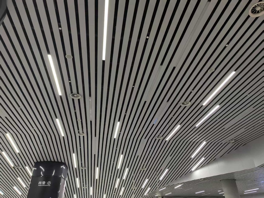 Ceiling Tiles Woodworks Slat Grille Metal Decorative Panels Sound Absorption Strip