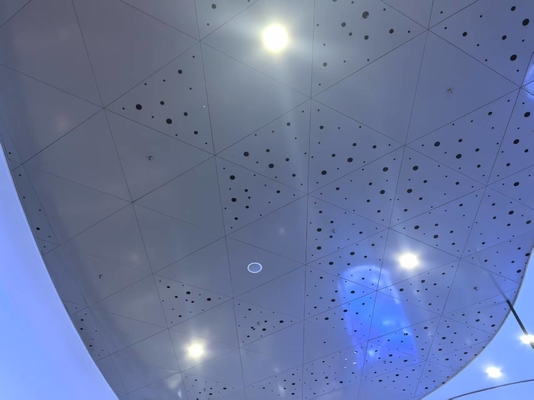 Shopping Mall Ceiling Tiles Customs Design Pattern Aluminum Perforated Acoustic Panels