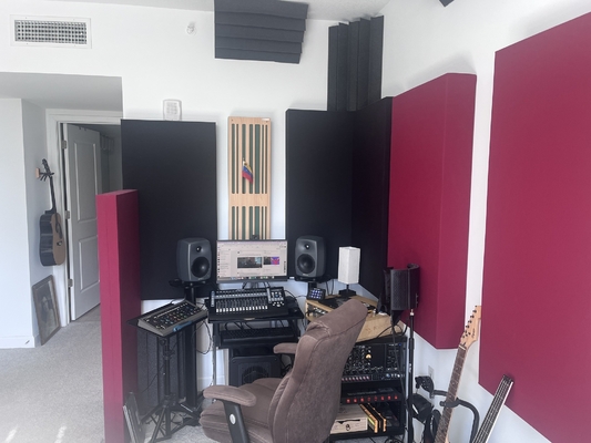 Home Studio 50mm Thick Soundproofing Fabric Wrapped Acoustical Panels Absorbing Board