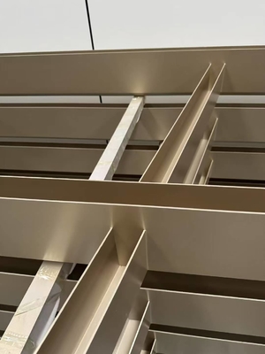 Aluminum ceiling baffle 3mm thickness woodgrain powder coated hollow section